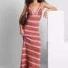 Paula echevarría crochet v-neck maxi dress Paula echevarría crochet v-neck maxi dress