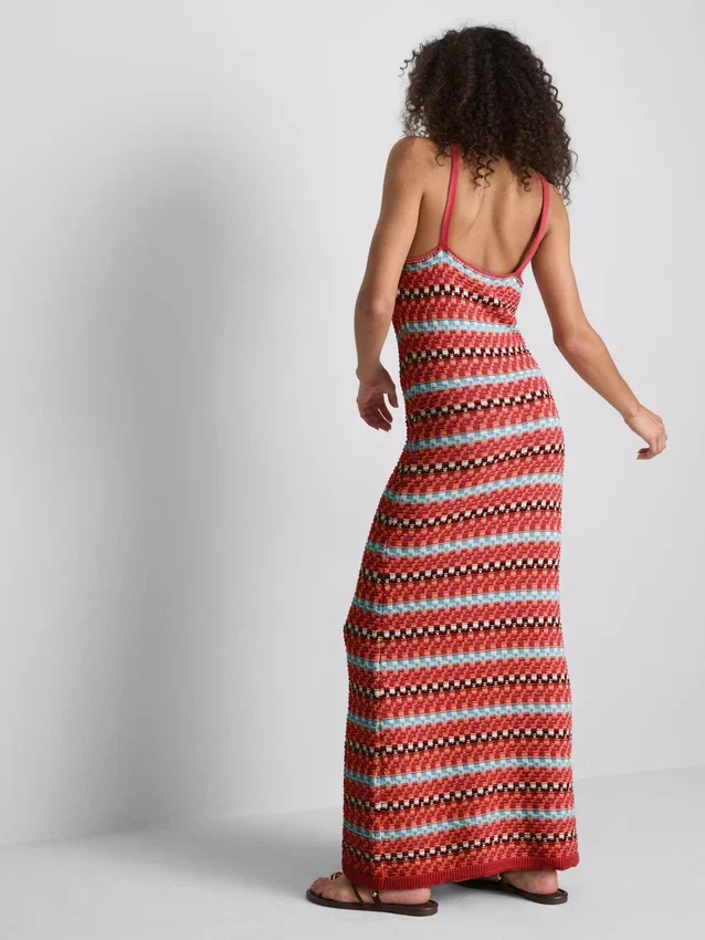 Paula echevarría crochet v-neck maxi dress Paula echevarría crochet v-neck maxi dress