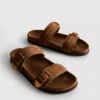 Paula echevarría double-strap buckle sandals