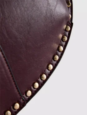Paula echevarría faux leather studded shoulder bag