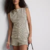 Paula echevarría knitted stripe button down top Paula echevarría knitted stripe button down top