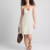 Paula echevarría lace trim ruffle mini dress