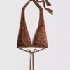 Paula echevarría leopard halter neck bikini top Paula echevarría leopard halter neck bikini top