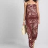Paula echevarría paisley column midi dress Paula echevarría paisley column midi dress
