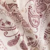 Paula echevarría paisley crushed satin button-up shirt