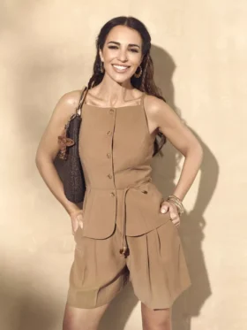 Paula echevarría peplum-hem vest Paula echevarría peplum-hem vest