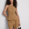 Paula echevarría peplum-hem vest Paula echevarría peplum-hem vest
