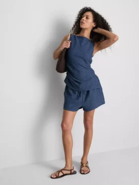 Paula echevarría relaxed crinkle shorts