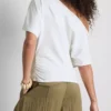 Paula echevarría ruched off-shoulder top