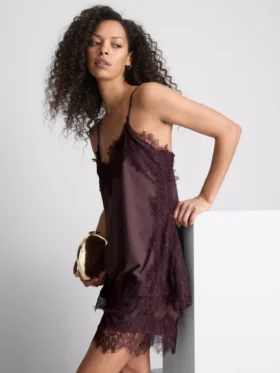 Paula echevarría satin lace-trim cami top Paula echevarría satin lace-trim cami top
