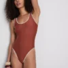 Paula echevarría stitch-detail swimsuit Paula echevarría stitch-detail swimsuit