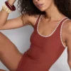Paula echevarría stitch-detail swimsuit Paula echevarría stitch-detail swimsuit