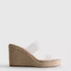 Perspex wedge heeled sandals