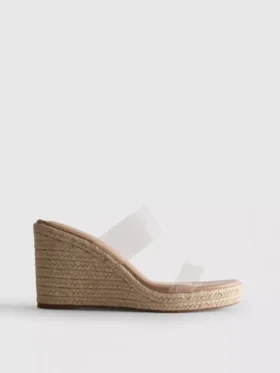 Perspex wedge heeled sandals