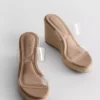 Perspex wedge heeled sandals