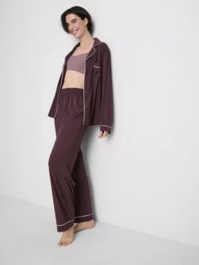 Piped jersey boyfriend pajamas