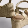 Plaited wedge sandals