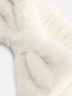 Plush bow headband