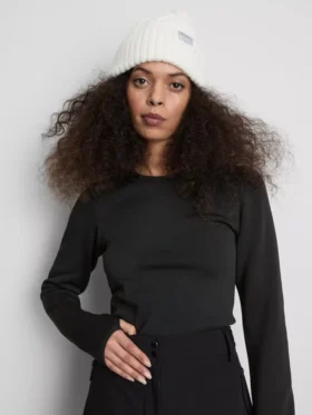 Plush lined long sleeve thermal top