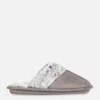Plush mule slippers