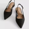 Pointed slingback mules