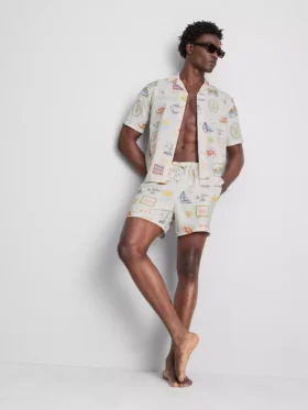 Postcard swim shorts
