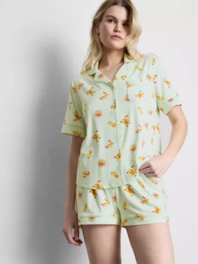 printed boyfriend shorty pajamas 2 280x373 - Printed boyfriend shorty pajamas