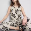 Printed cotton-blend tank Printed cotton-blend tank