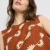 Printed cotton-blend tank Printed cotton-blend tank