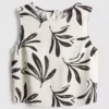 Printed cotton-blend tank Printed cotton-blend tank