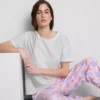 Printed cotton pajama set