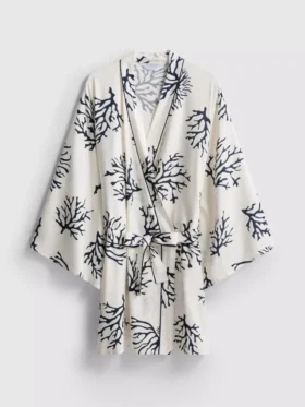Printed midi robe