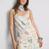 Printed mini shift dress Printed mini shift dress