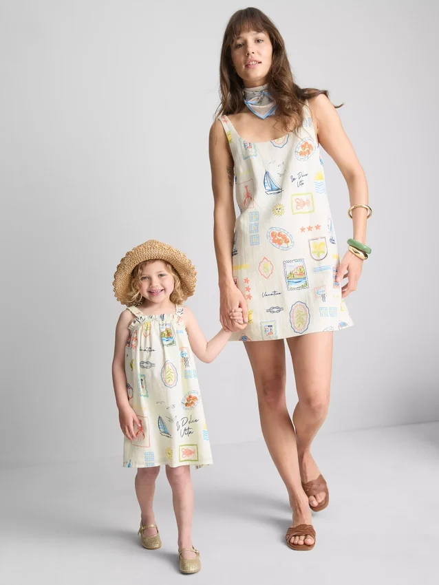 Printed mini shift dress Printed mini shift dress