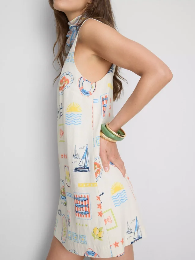 Printed mini shift dress Printed mini shift dress