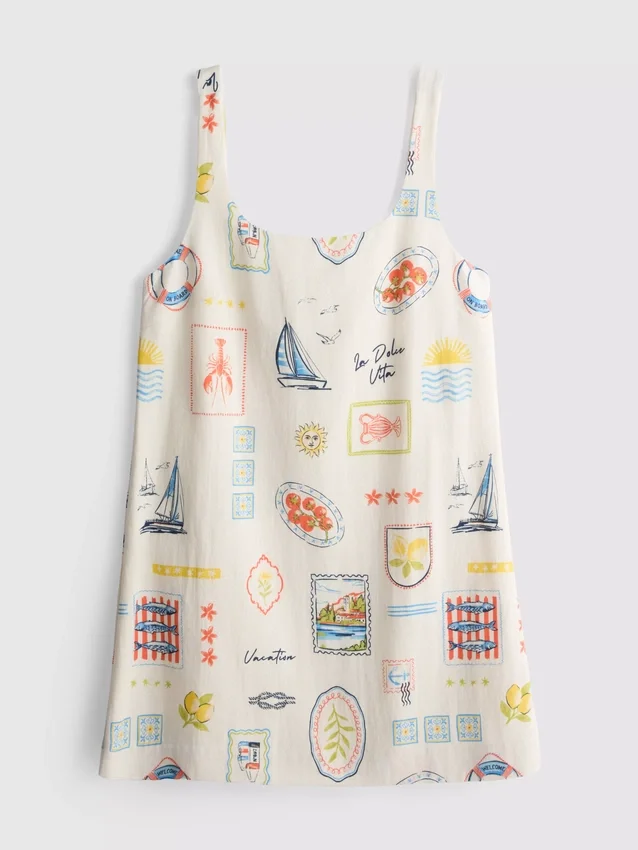 Printed mini shift dress Printed mini shift dress