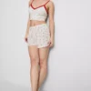 Printed ribbed pajama shorts Printed ribbed pajama shorts