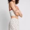 Printed ribbed pajama shorts Printed ribbed pajama shorts