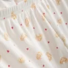 Printed ribbed pajama shorts Printed ribbed pajama shorts