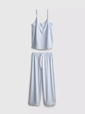 Printed satin bow cami pajamas Printed satin bow cami pajamas