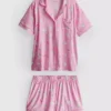 Printed shorty boyfriend pajamas Printed shorty boyfriend pajamas