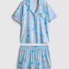 Printed shorty boyfriend pajamas Printed shorty boyfriend pajamas