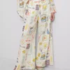 Printed wide-leg beach pants Printed wide-leg beach pants
