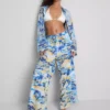 Printed wide-leg beach pants Printed wide-leg beach pants
