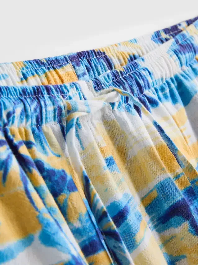 Printed wide-leg beach pants Printed wide-leg beach pants