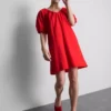 Puff-sleeve mini smock dress Puff-sleeve mini smock dress