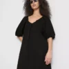 Puff-sleeve mini smock dress Puff-sleeve mini smock dress
