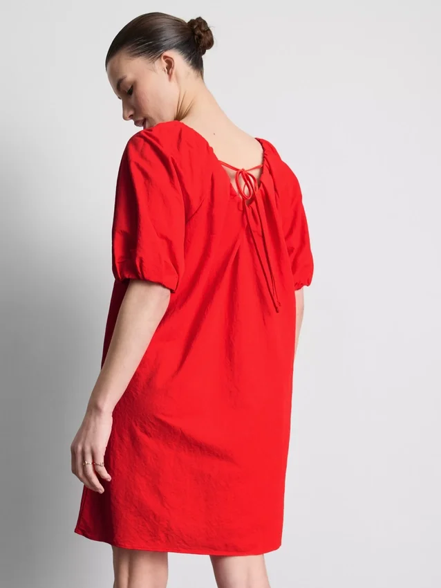 Puff-sleeve mini smock dress Puff-sleeve mini smock dress
