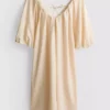 Puff-sleeve mini smock dress Puff-sleeve mini smock dress