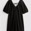 Puff-sleeve mini smock dress Puff-sleeve mini smock dress